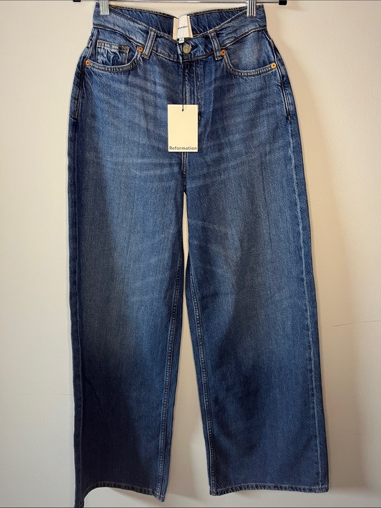 Reformation Denim - Reformation Rui Lived-in Wide Leg Baggy Jeans size 23” soft but sturdy denim